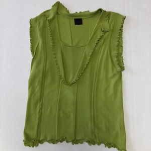 Colour Works Green Sleeveless Top
